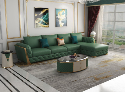 Ecksofa L-Form Garnitur Design Modern Sofas Couch Wohnlandschaft Ledersofa Sofa